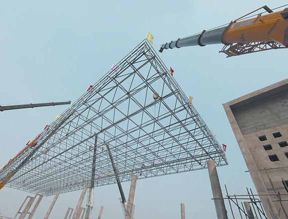 濟(jì)寧藍(lán)海重工有限公司總結(jié):網(wǎng)架安裝方法